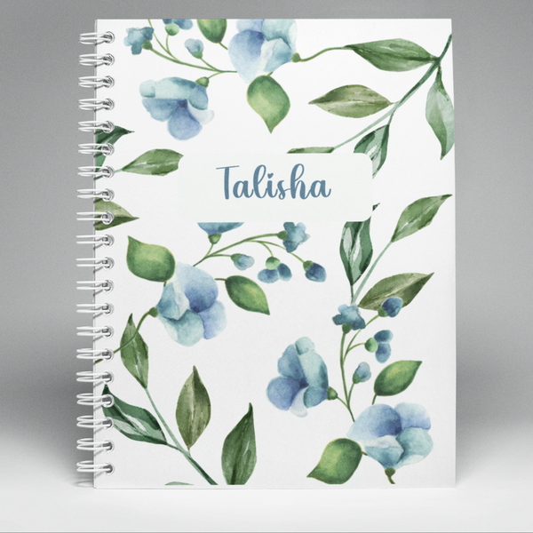 Blue Floral Personalized Gift Set