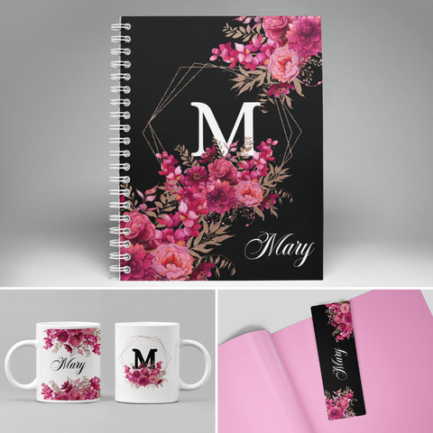 Monogram Floral Personalized Gift Set