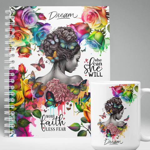 Beautiful Butterfly Journal/Notebook and Mug Gift Set