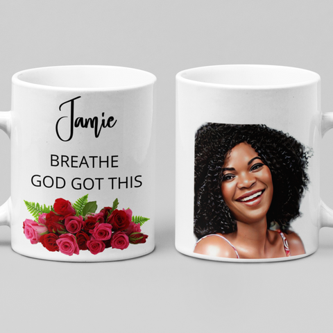 Breathe God Got This, Customized Mug