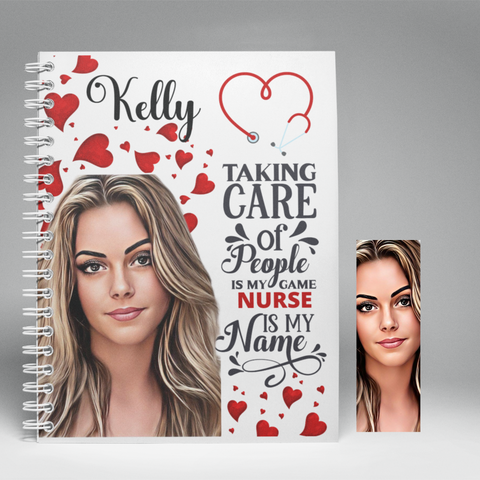 Taking Care of People, Nurse Customized Journal and Bookmark
