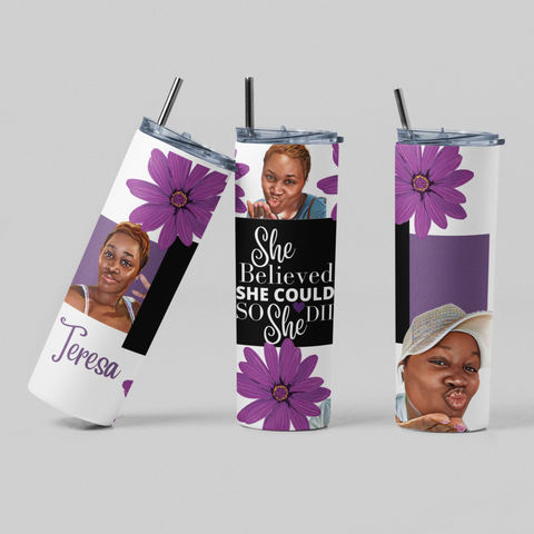 She Believe She Could Insulated Customized Tumbler
