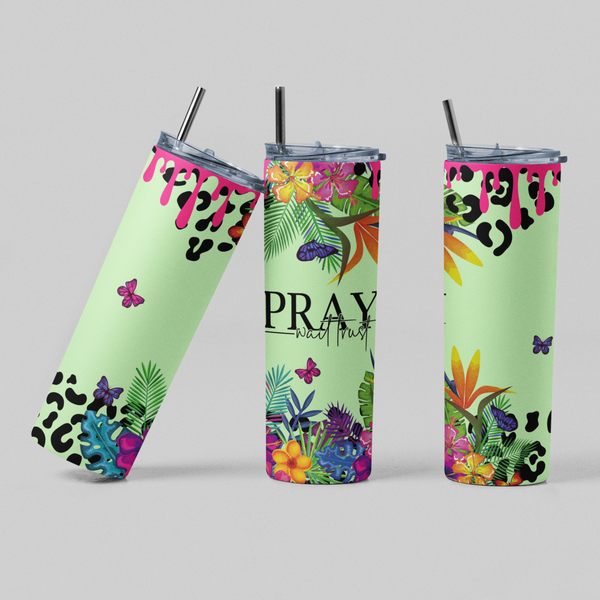 Pray Wait Trust Journal/Notebook and Tumbler Gift Set