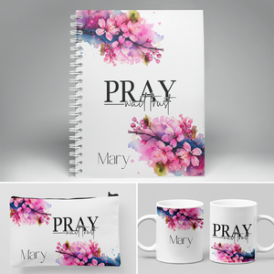 Pray Wait Trust Personalized Gift Set