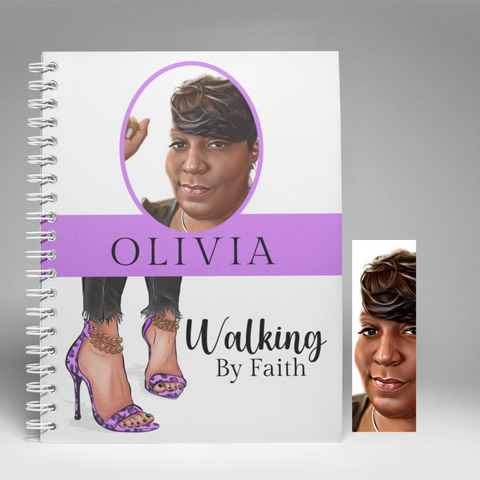 Walking by Faith, Customized Journal and Bookmark