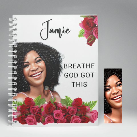 Breathe God Got This, Customized Journal and Bookmark