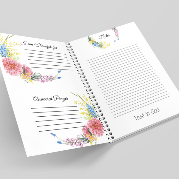 Floral Prayer, Customized Journal and Bookmark Gift Set